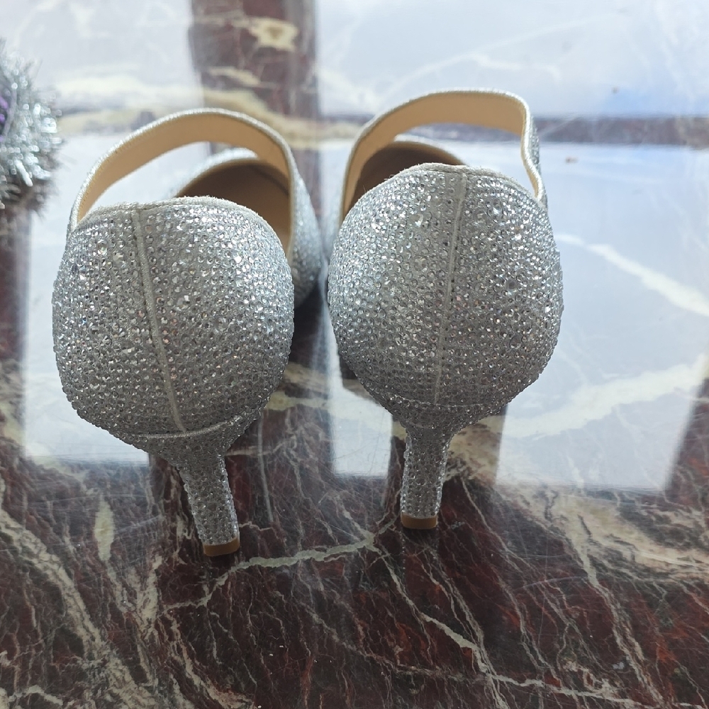 Alex Marie Sparkling Silver Heels - Picture 4 of 6